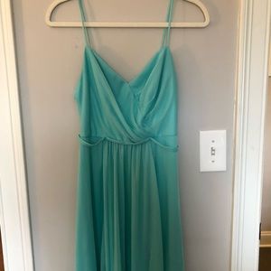 David’s Bridal Teal Bridesmaid’s Dress